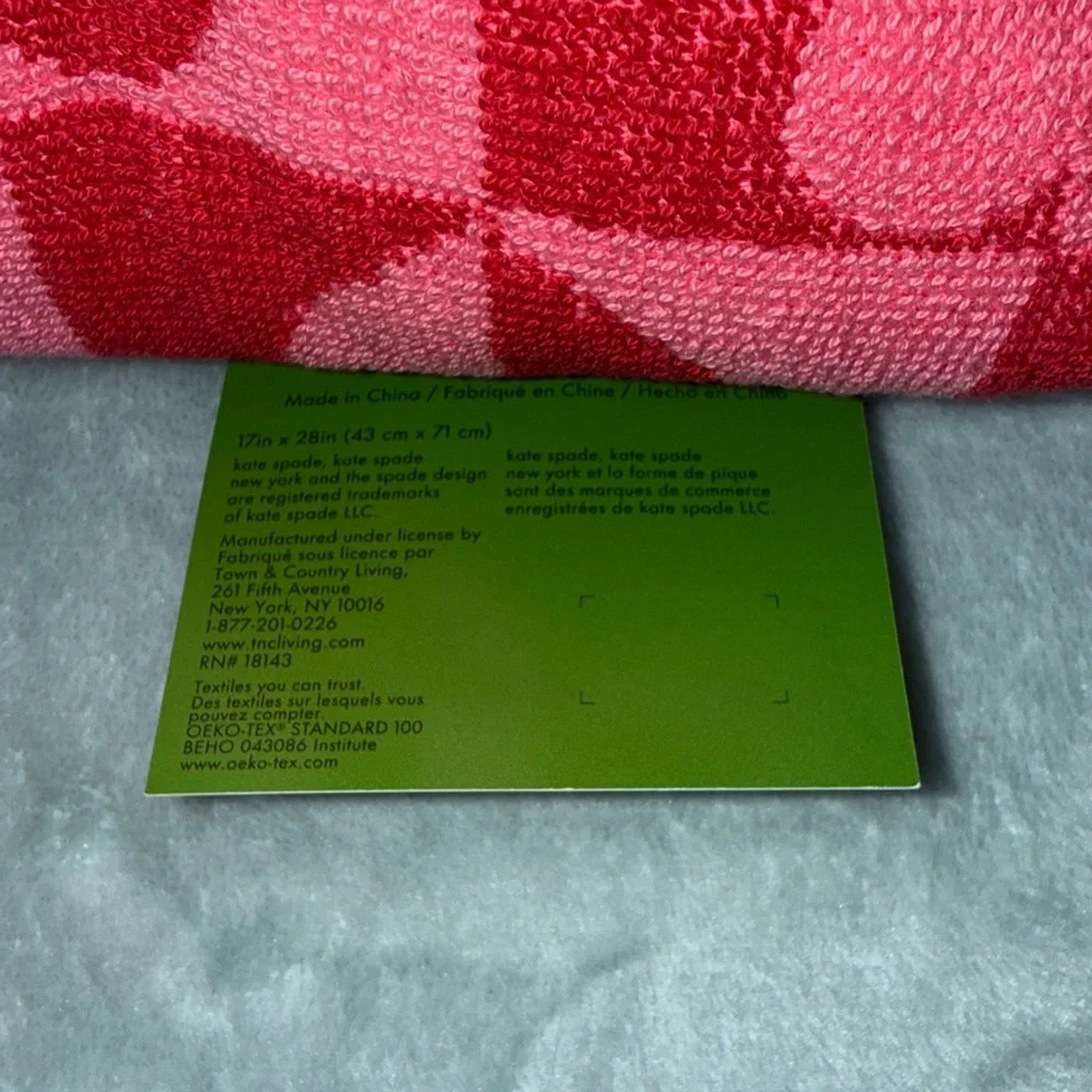 kate spade Pink and Red Heart Kitchen Towels